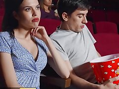 Jordi El Nino Polla Gets His Dick Sucked At The Movie Theatre By Hot Employee Tina �lan - Brazzers