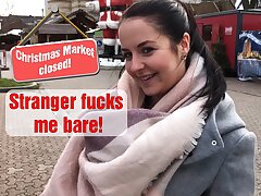 Christmas market closed! Stranger FUCKS me bare!